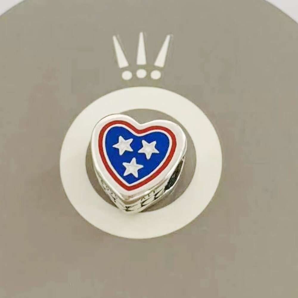 Pandora Tennessee Flag Heart Charm